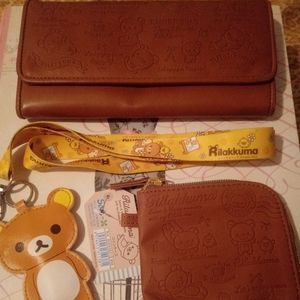 Rilakkuma wallet matching cion purse and keychains